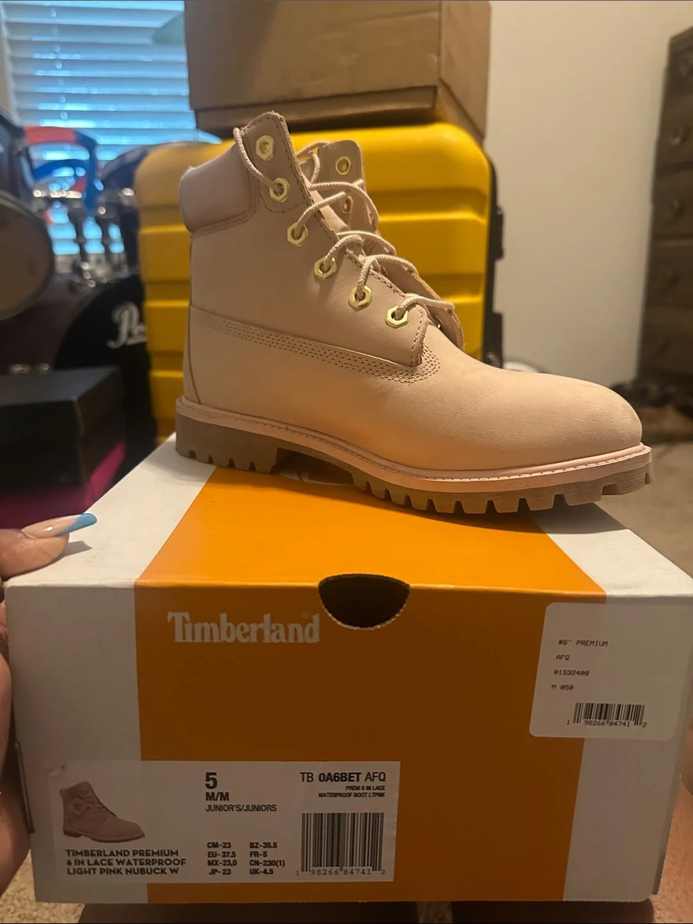 Timberland Pink Nubuck Lace-Up Boots